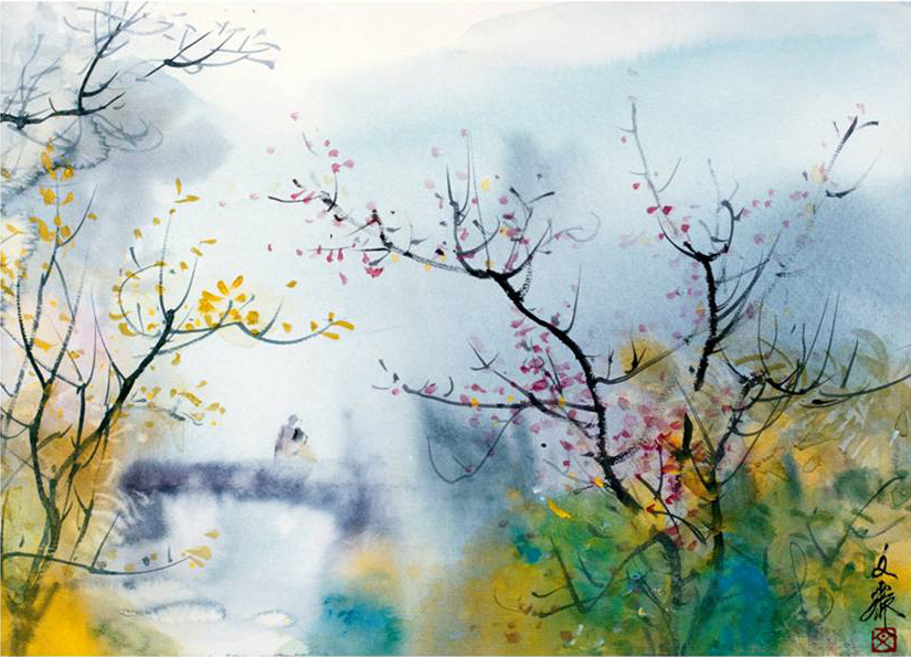 image of lovers. We offer 100% handmade reproduction of Lovers at Chi Tou by Chi Wen painting