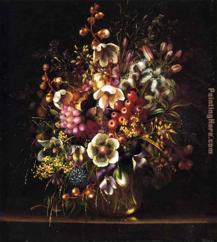 flowers in vase painting. Flowers in a Vase Painting