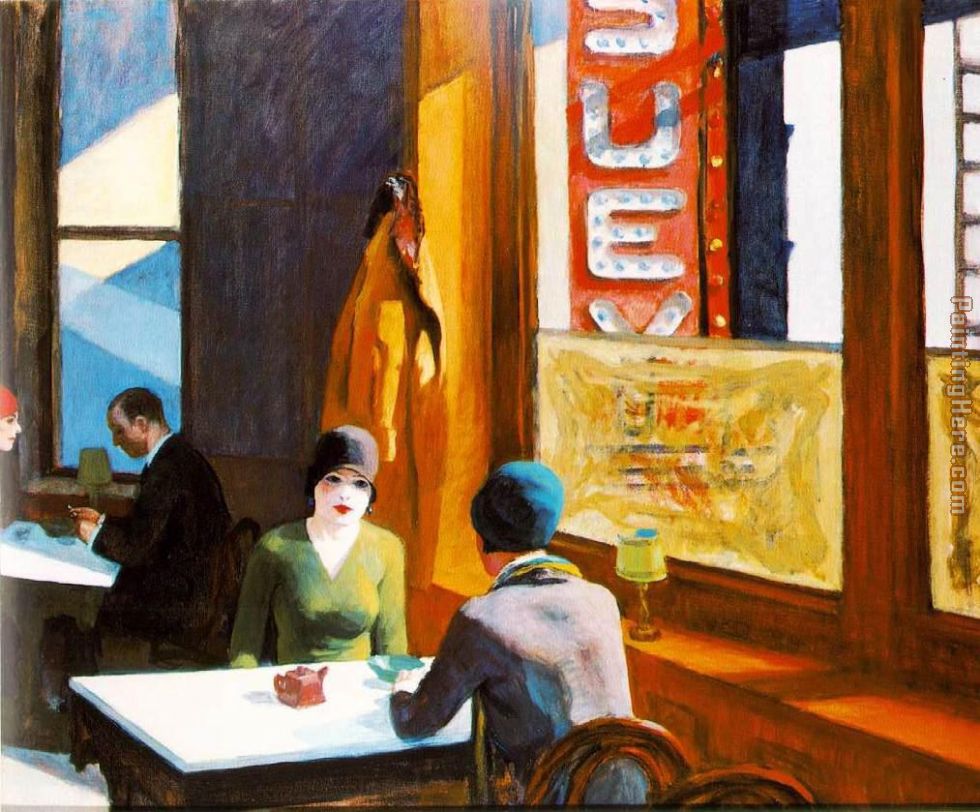 Edward Hopper - Edward Hopper Chop Suey Painting Image Detail