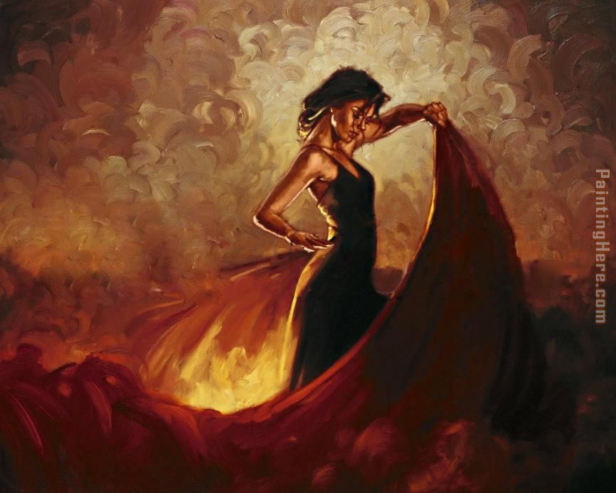 hamish blakely. Flamenco Dancer - Flamenco Dancer Provocation by Hamish Blakely Painting