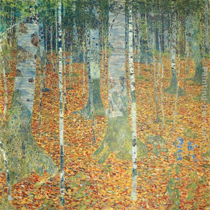 Gustav Klimt Birch Forest Painting Anysize 50 Off Birch Forest Painting For Sale