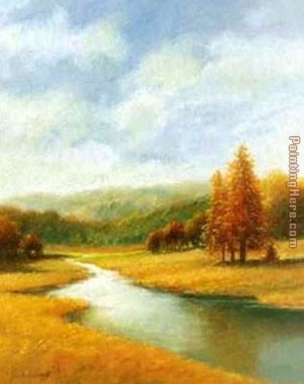 Autumn painting - Jean-Leon Gerome Autumn art painting