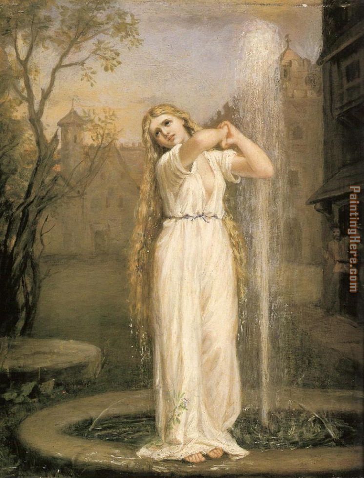 Undine painting - John William Waterhouse Undine art painting