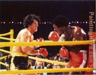 Leroy+neiman+rocky+vs+apollo+painting