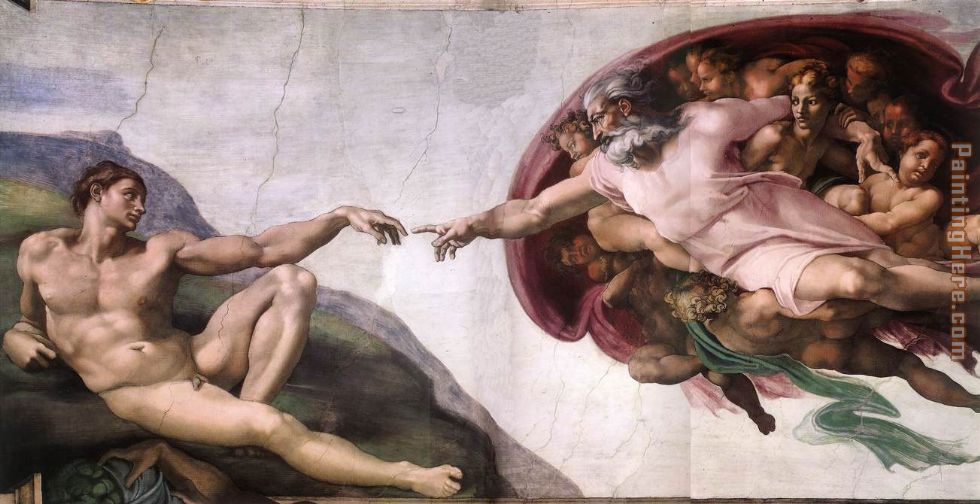 Michelangelo The Creation of Adam Painting anysize 50% Off Michelangelo The Creation of Adam Painting anysize 50% Off