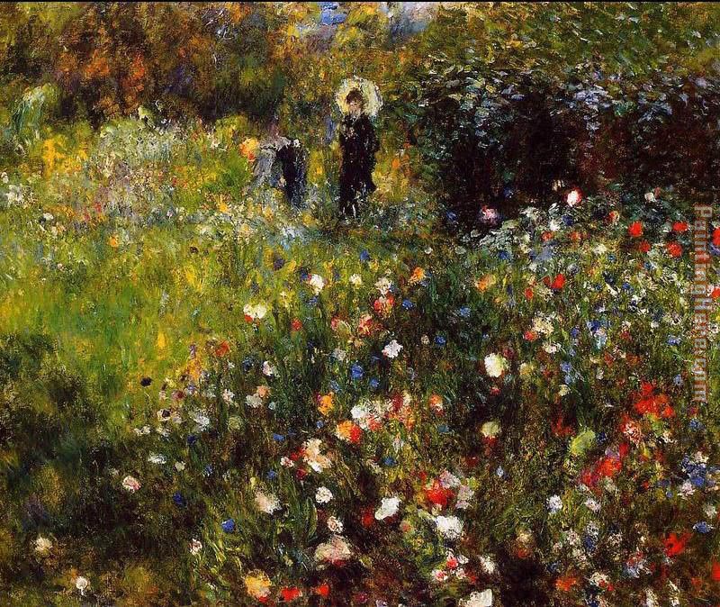 pierre auguste renoir summer landscape aka woman with a parasol in a
