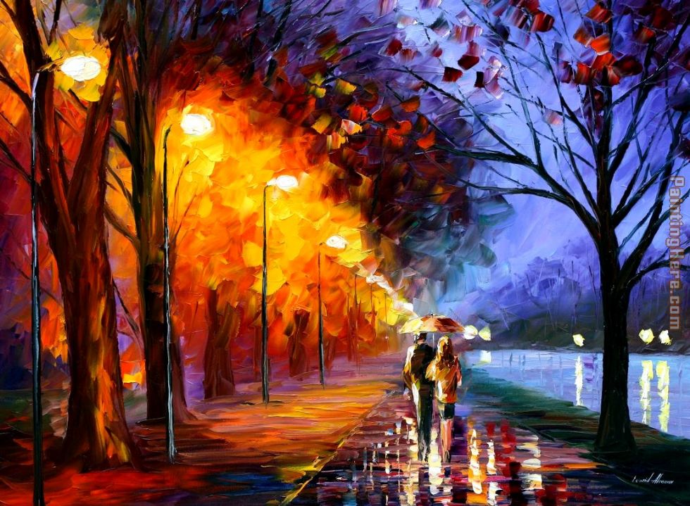 By Pale Lamplight (Inspired by a Leonid Afremov painting ...