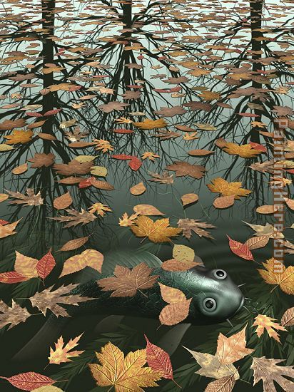 MC Escher Three Worlds I Painting anysize 50% off MC Escher Three Worlds I Painting anysize 50% off