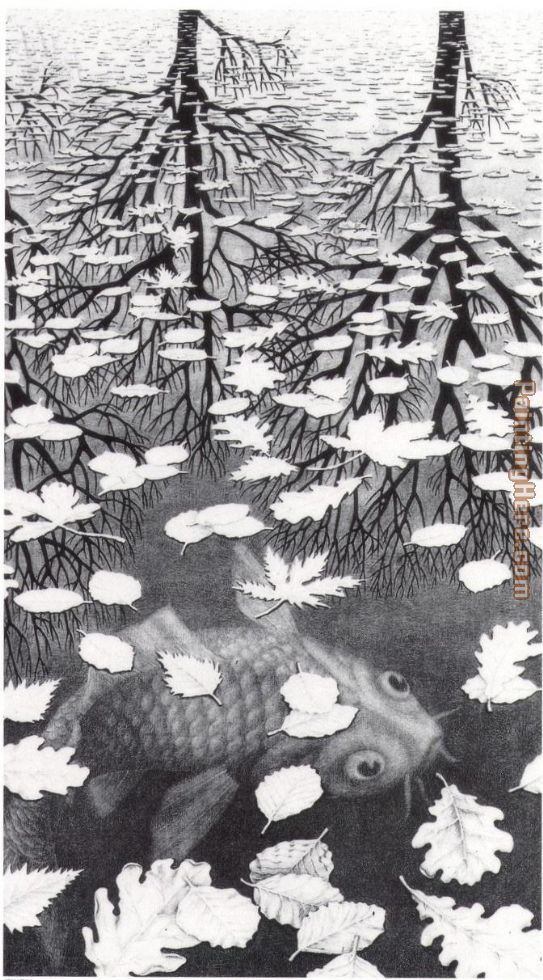 MC Escher Three Worlds Painting anysize 50% off MC Escher Three Worlds Painting anysize 50% off