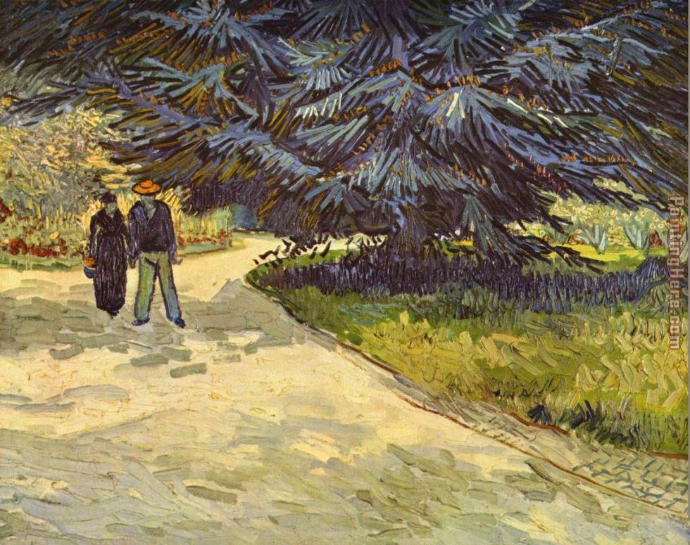 Vincent van Gogh Couple in the Park,Arles painting anysize