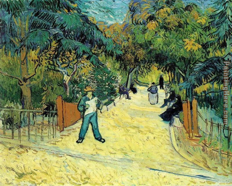 Vincent Van Gogh Entrance To The Public Garden In Arles Painting
