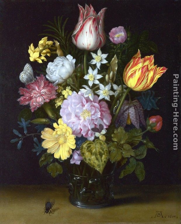 flowers in vase painting. Flowers in a Vase