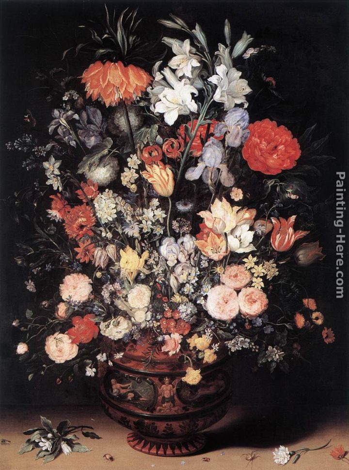 flowers in vase painting. Flowers in a Vase