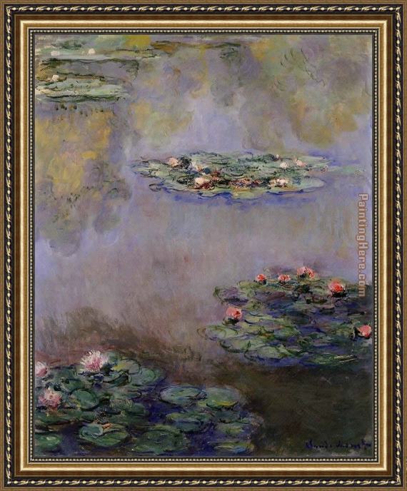 Claude WaterLilies 03 Framed Painting for sale