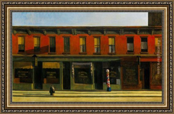 Edward Hopper Early Sunday Morning Framed Painting For Sale Paintinghere Com