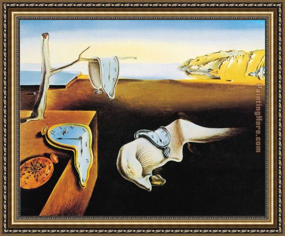 Home Decor Print Oil Painting on Canvas Wall Art 12x18inch,Framed The Persistence of Famous Memory of Salvador Dali