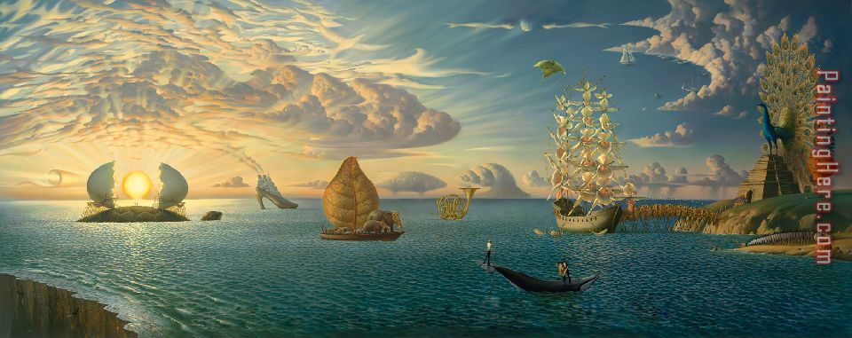 Mythology of The Oceans And Heavens painting - Vladimir Kush Mythology of The Oceans And Heavens art painting