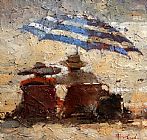 On The Sand Valencia Beach Paintings - Beach by 2011