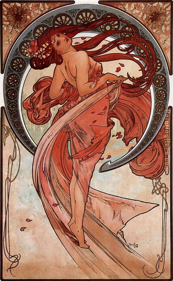 Dance painting - Alphonse Maria Mucha Dance art painting