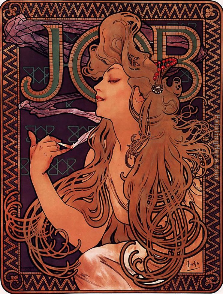 JOB painting - Alphonse Maria Mucha JOB art painting