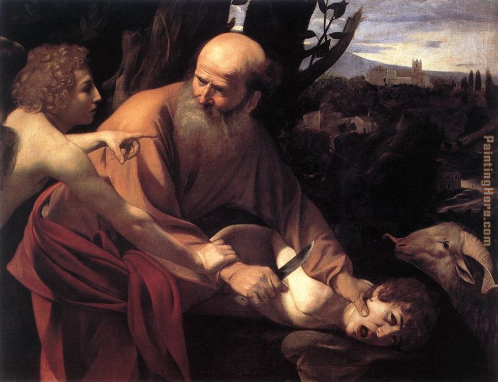 Caravaggio The Sacrifice of Isaac painting anysize 50% off - The Sacrifice of Isaac painting for sale
