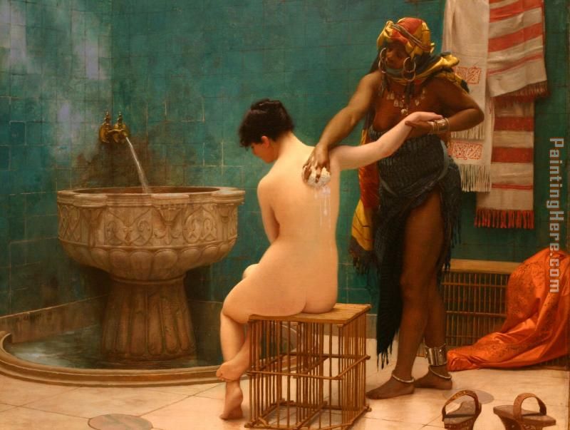 Bath painting - Jean-Leon Gerome Bath art painting