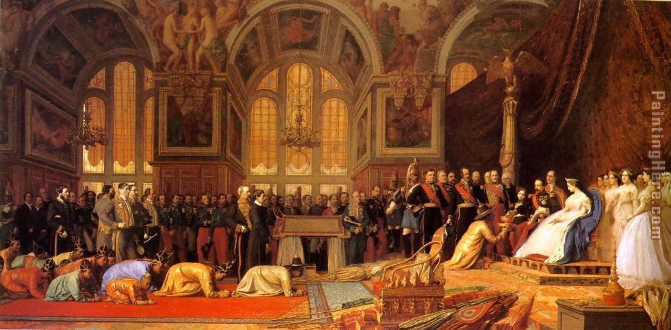 The Reception of the Siamese Ambassadors painting - Jean-Leon Gerome The Reception of the Siamese Ambassadors art painting