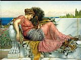 John William Godward Paintings - Amaryllis by John William Godward