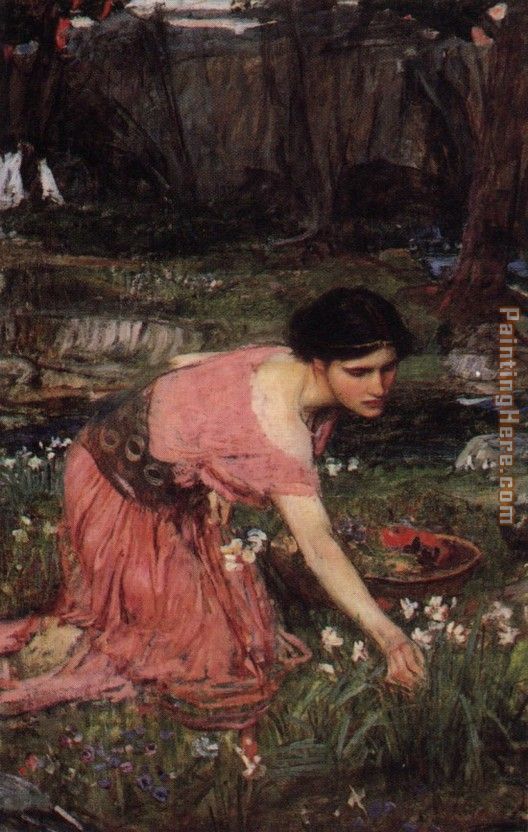 Flora painting - John William Waterhouse Flora art painting