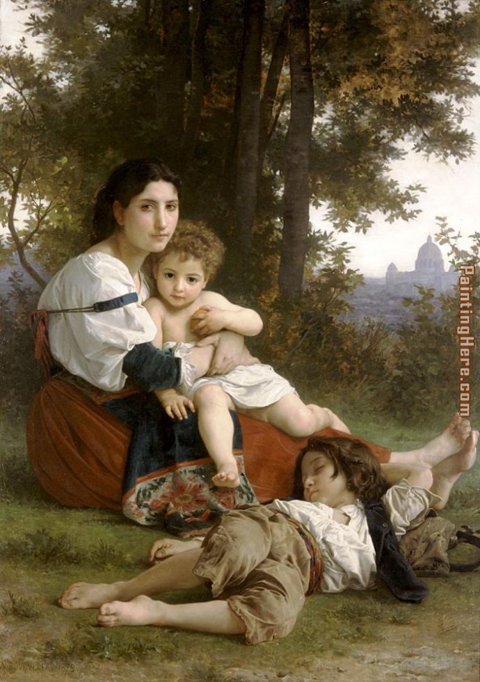 Rest painting - William Bouguereau Rest art painting