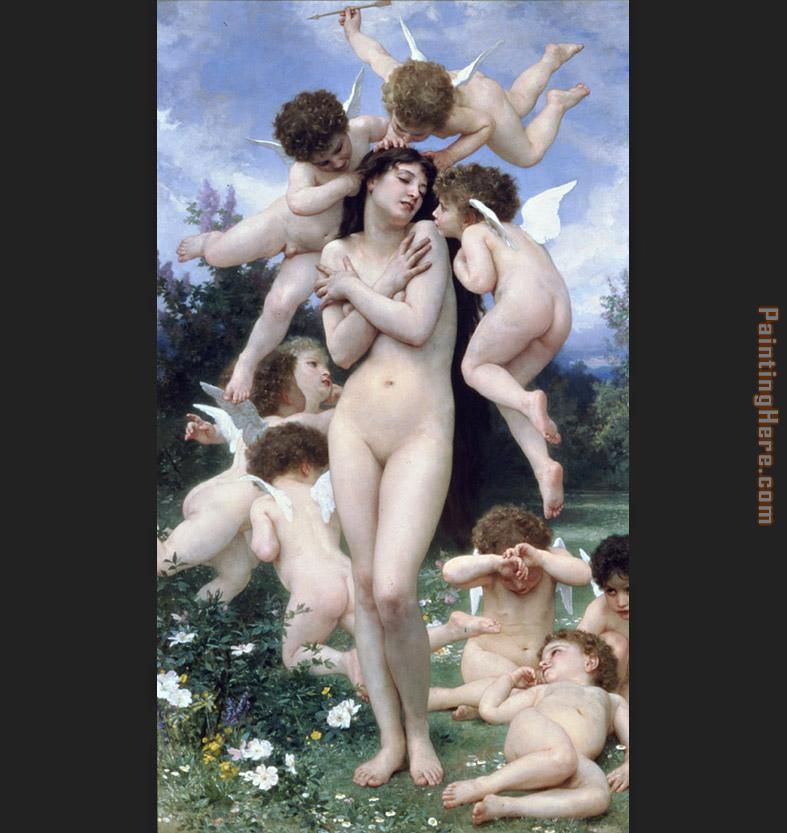Springtime painting - William Bouguereau Springtime art painting