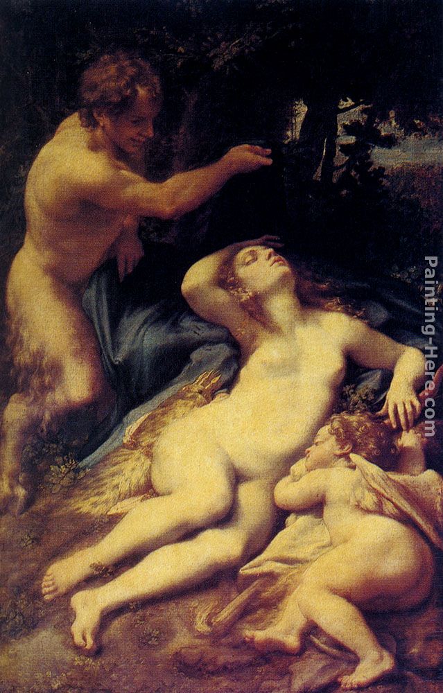 Antiope painting - Correggio Antiope art painting