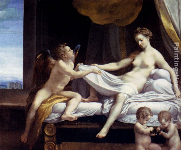 Danae painting - Correggio Danae art painting