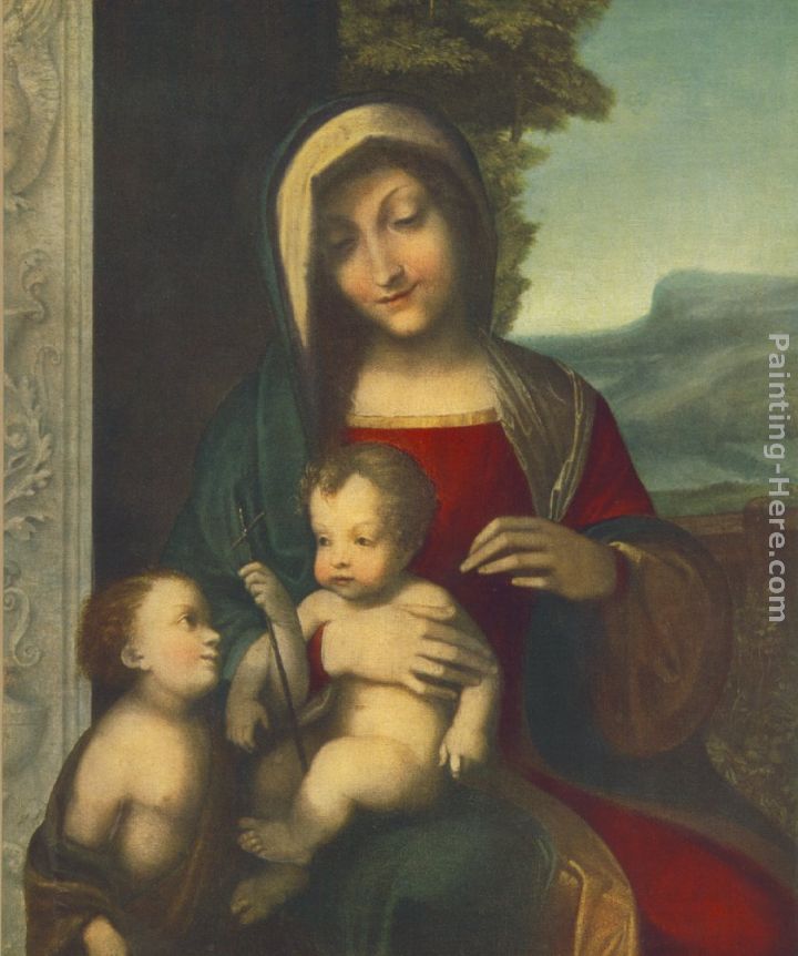 Madonna painting - Correggio Madonna art painting