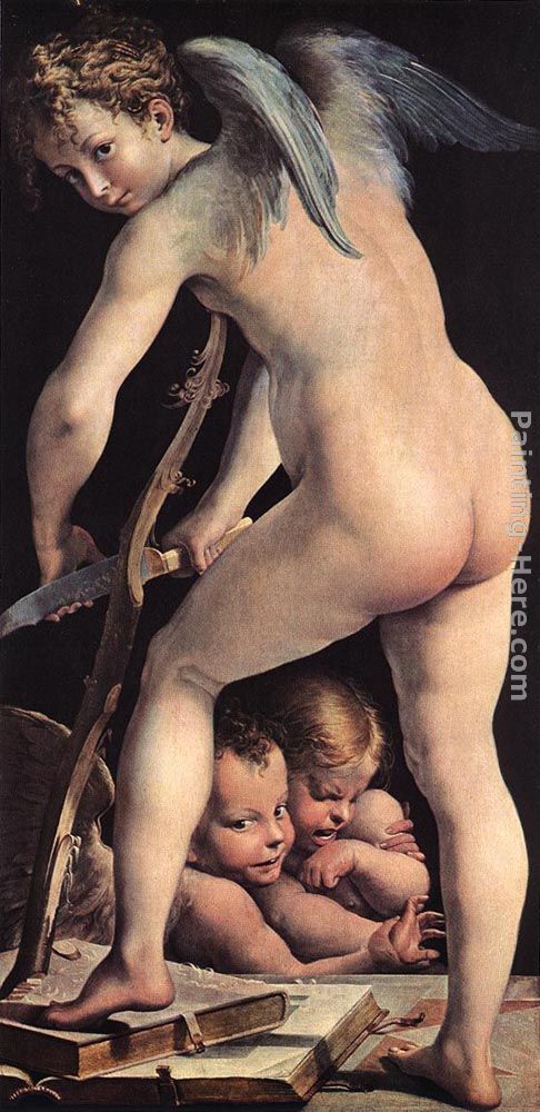 Cupid painting - Parmigianino Cupid art painting