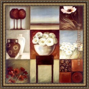 Floral Framed Paintings - Floral Montage I by 2010