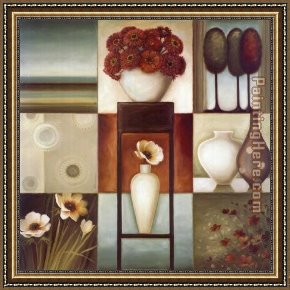 Floral Framed Paintings - Floral Montage II by 2010