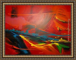 The Era of The Red Guards Framed Paintings - Sea Dream in Red II by 2010