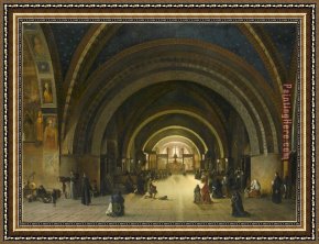 Saint Francis of Assisi Framed Paintings - The Lower Basilica of Saint Francis in Assissi by 2010