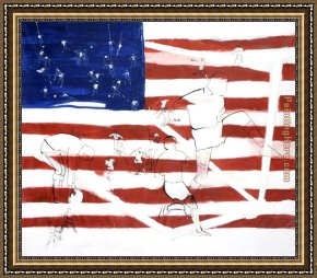 Small Worlds II Framed Paintings - USA World cup 2010 by 2010