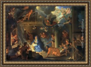 Shepherd Framed Paintings - Adoration of Shepherds Charles Lebrun by 2011