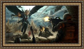 Battle Framed Paintings - battle angel by 2011