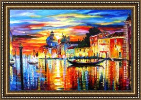 Venice Framed Paintings - Colorful Venice by 2011