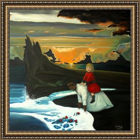 St Peter Walking on The Water Framed Paintings - God's purifier waters by 2011