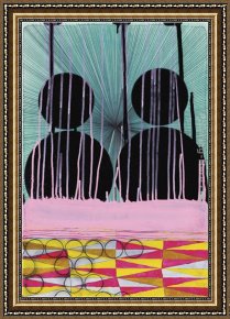 2011 Framed Paintings - Jennifer Sanchez Gazing at Ourselves by 2011