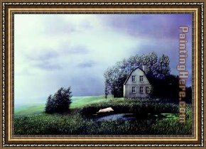 Michael Sowa Pig Framed Paintings - michael sowa Kohler's Pig Autumn by 2011