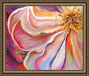 Jaune Poppy Framed Paintings - Pink Poppy by 2011