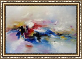 Sunrise Framed Paintings - Sunrise by the Sea by 2011