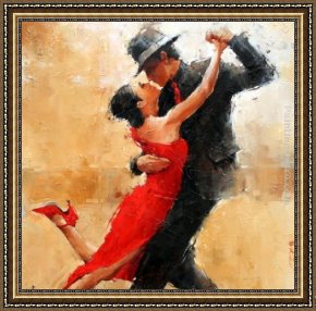 In The Rhythm of Tango Framed Paintings - Tango dance by 2011