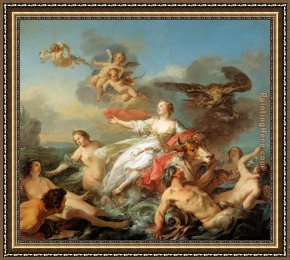 Abduction Framed Paintings - The abduction of Europa by Jean Baptiste Marie Pierre by 2011